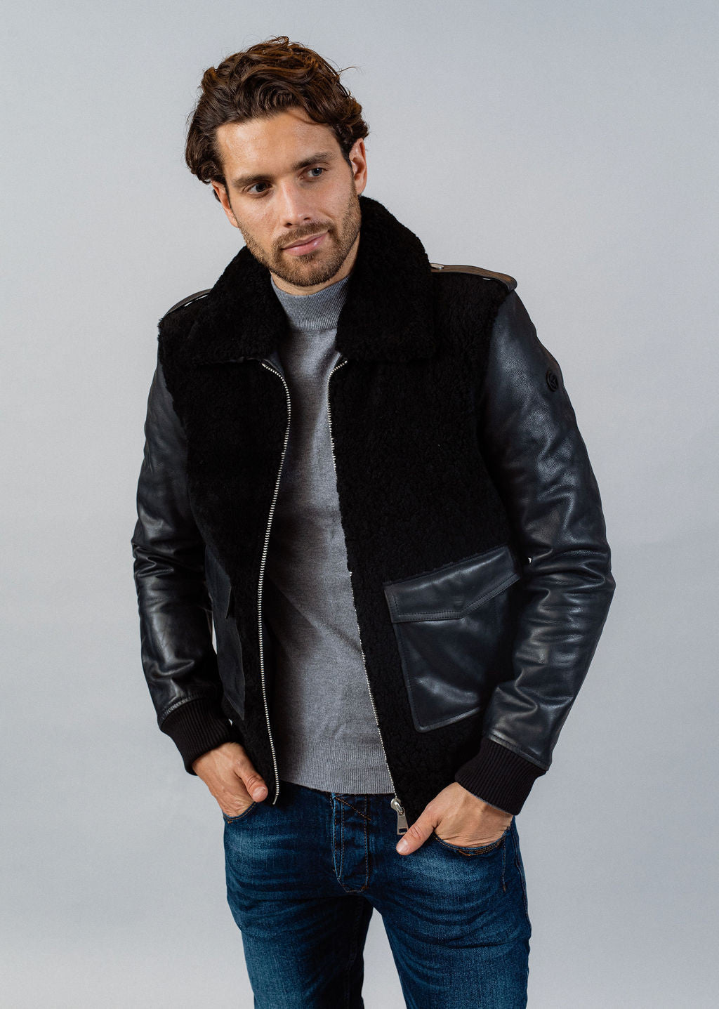 Blouson en cuir BROMAN STRICKING