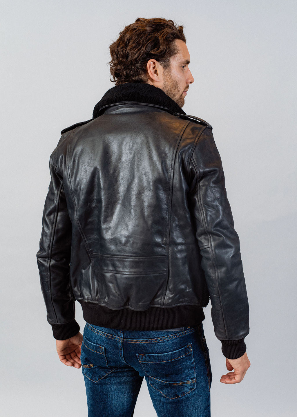 Blouson en cuir BROMAN STRICKING
