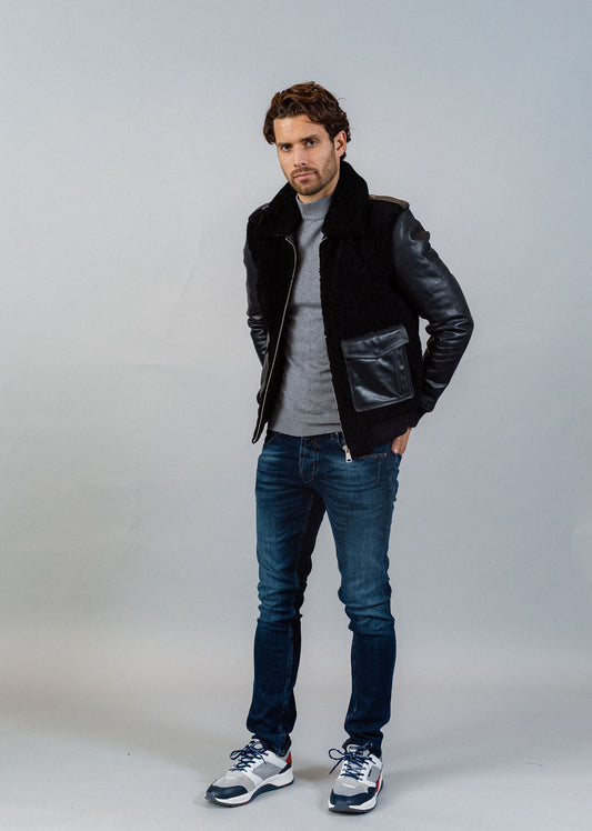 Blouson en cuir BROMAN STRICKING