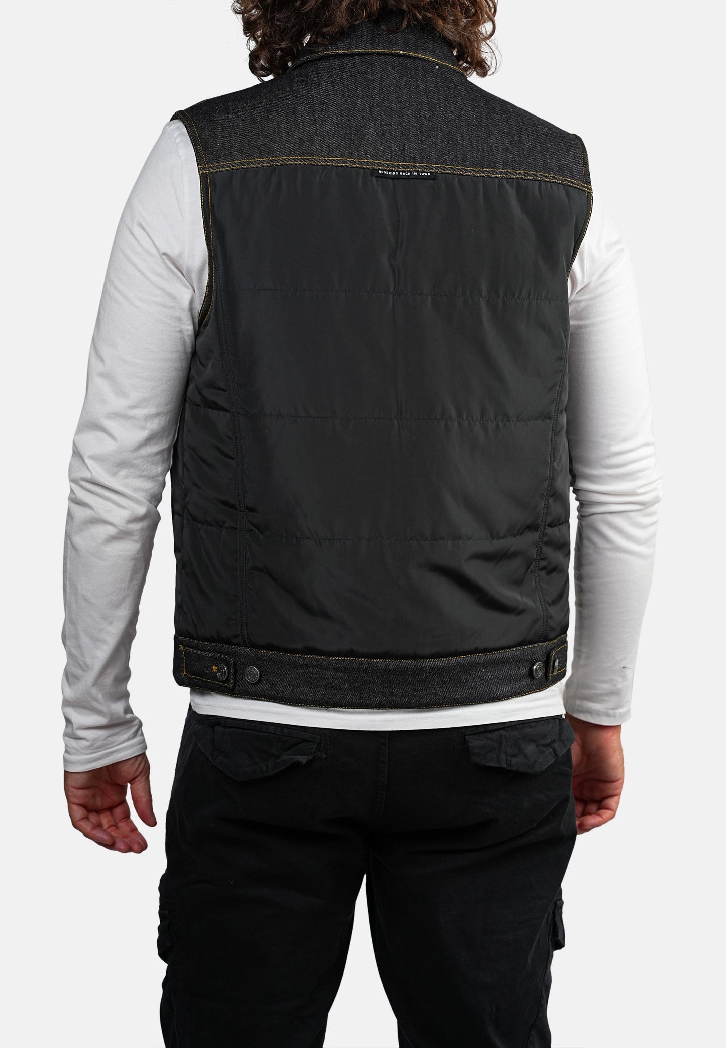 Veste en jean sans manche noire STORMY SNEAK