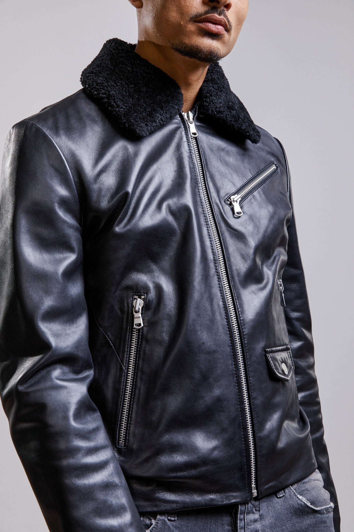 Veste en cuir CAREY BENTLEY