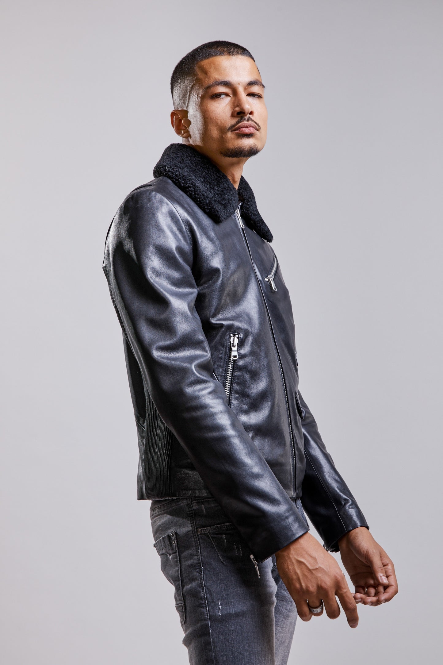 Veste en cuir CAREY BENTLEY