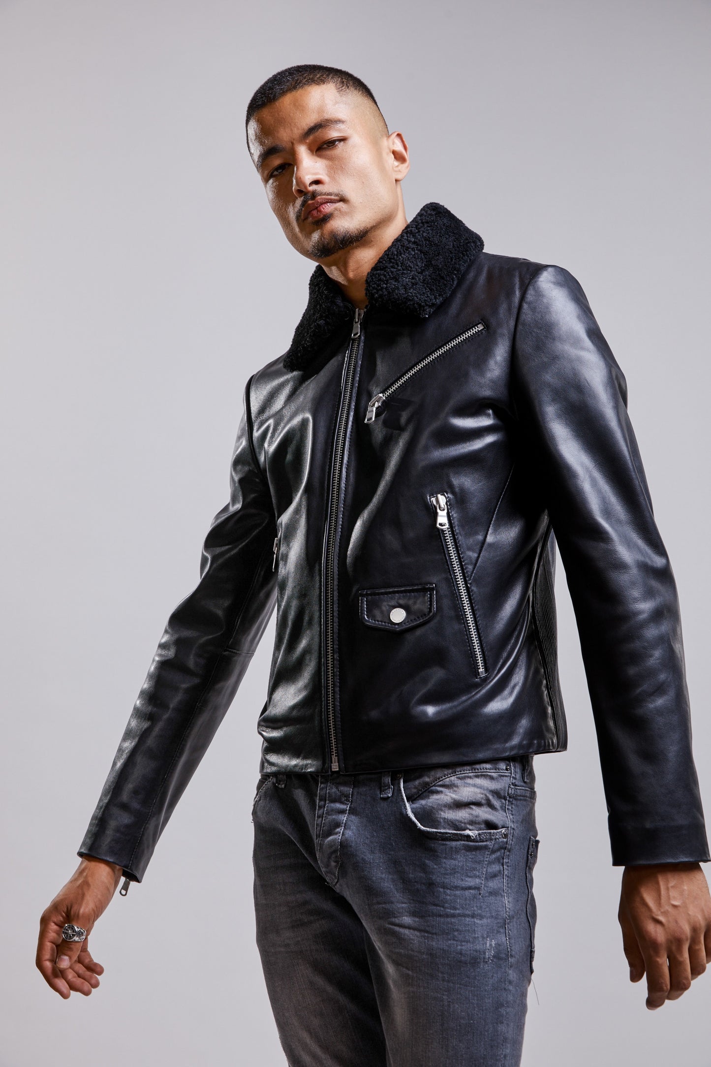 Veste en cuir CAREY BENTLEY