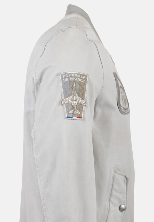Blouson en cuir bleu clair STINGER DITY