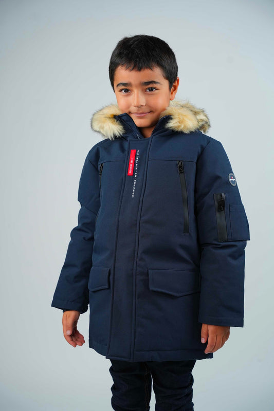 Parka junior bleu marine