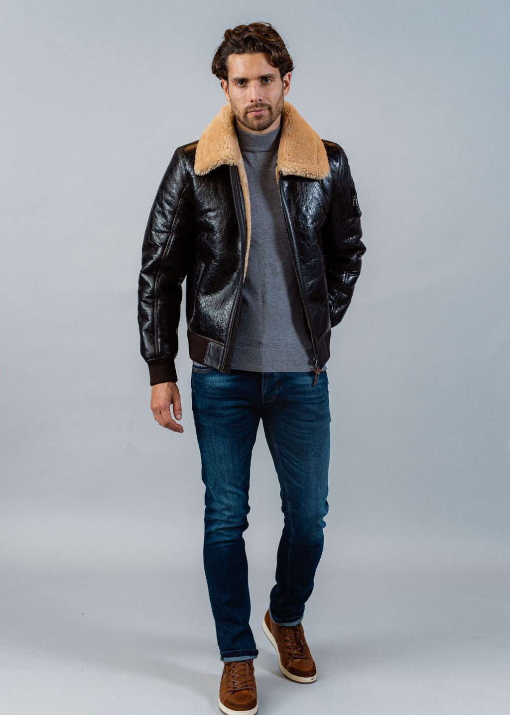 Blouson en cuir ELTON PULLUP