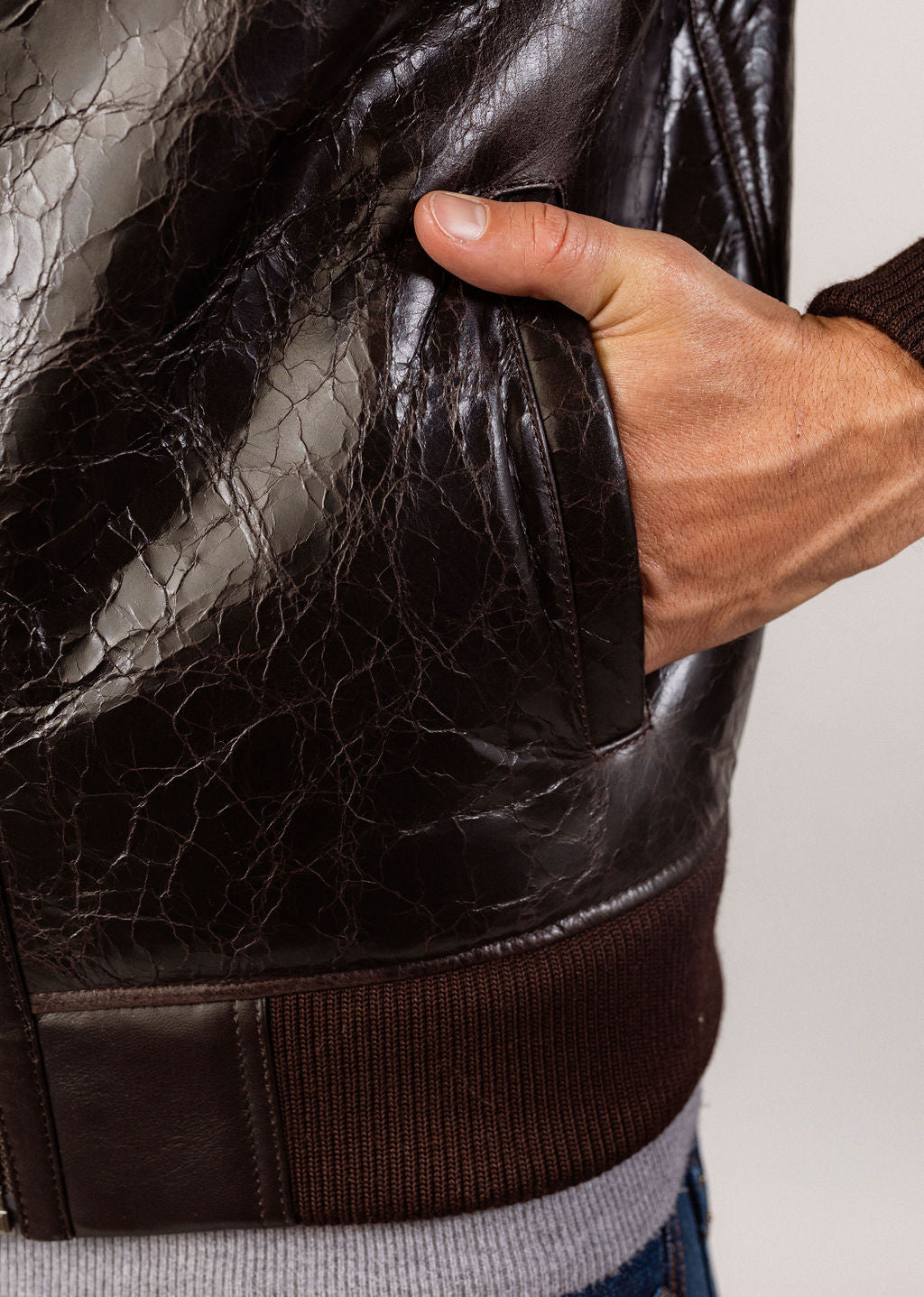 Blouson en cuir ELTON PULLUP