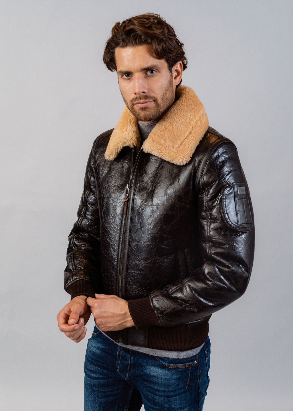 Blouson en cuir ELTON PULLUP