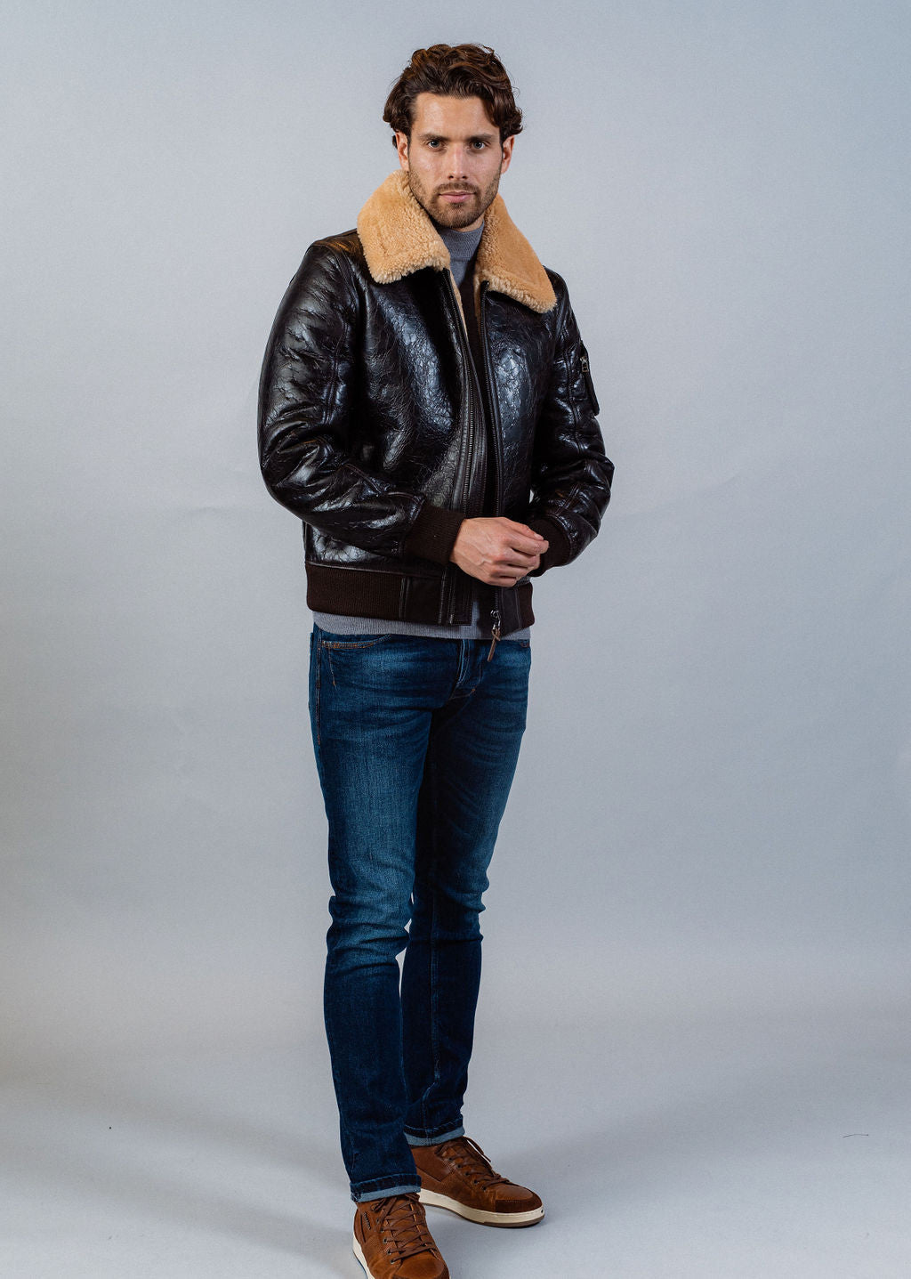 Blouson en cuir ELTON PULLUP