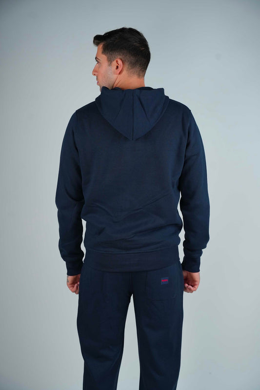 Sweatshirt zippe bleu marine tulsa