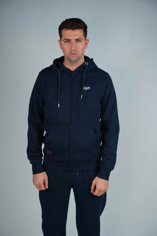 Sweatshirt zippe bleu marine tulsa