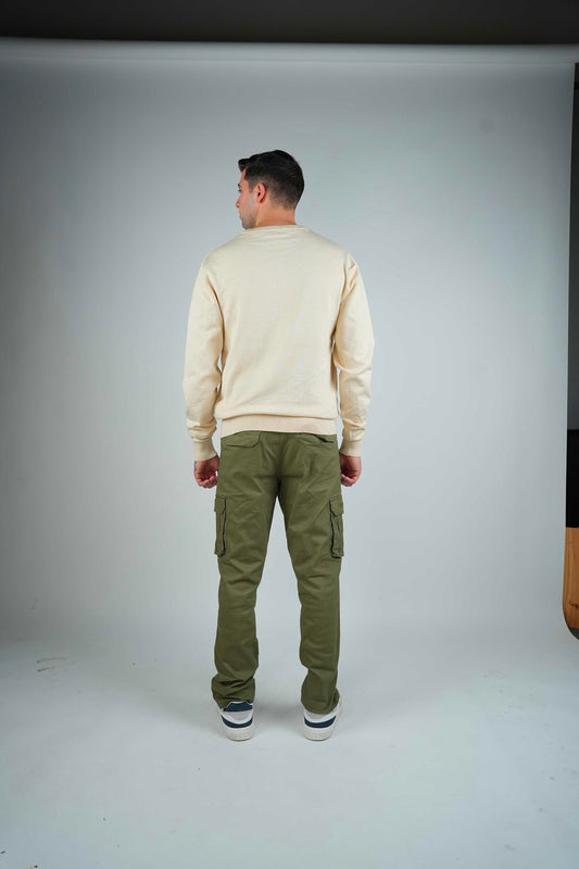 Pull col rond beige tulsa 9SWE2333AD