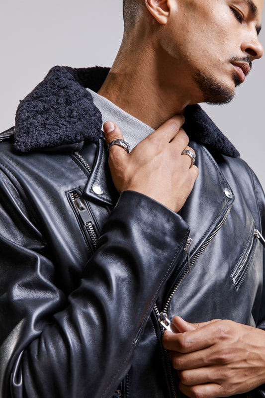 Veste en cuir LOWER EAGLE