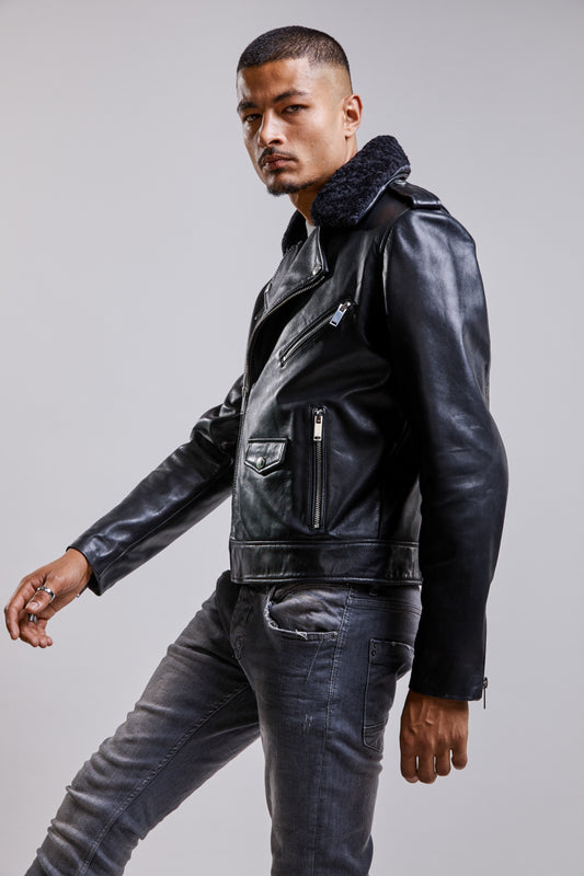 Veste en cuir LOWER EAGLE