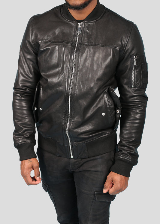 Bombers en cuir MONEY MUSTANG