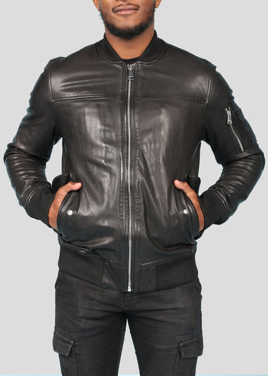 Bombers en cuir MONEY MUSTANG