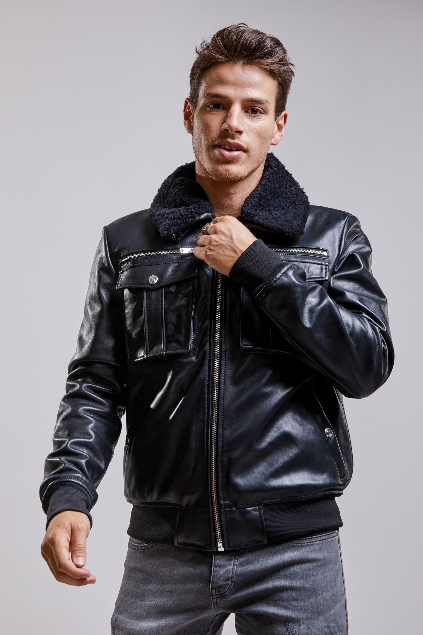 Blouson en cuir NEPHTA STAFFORD