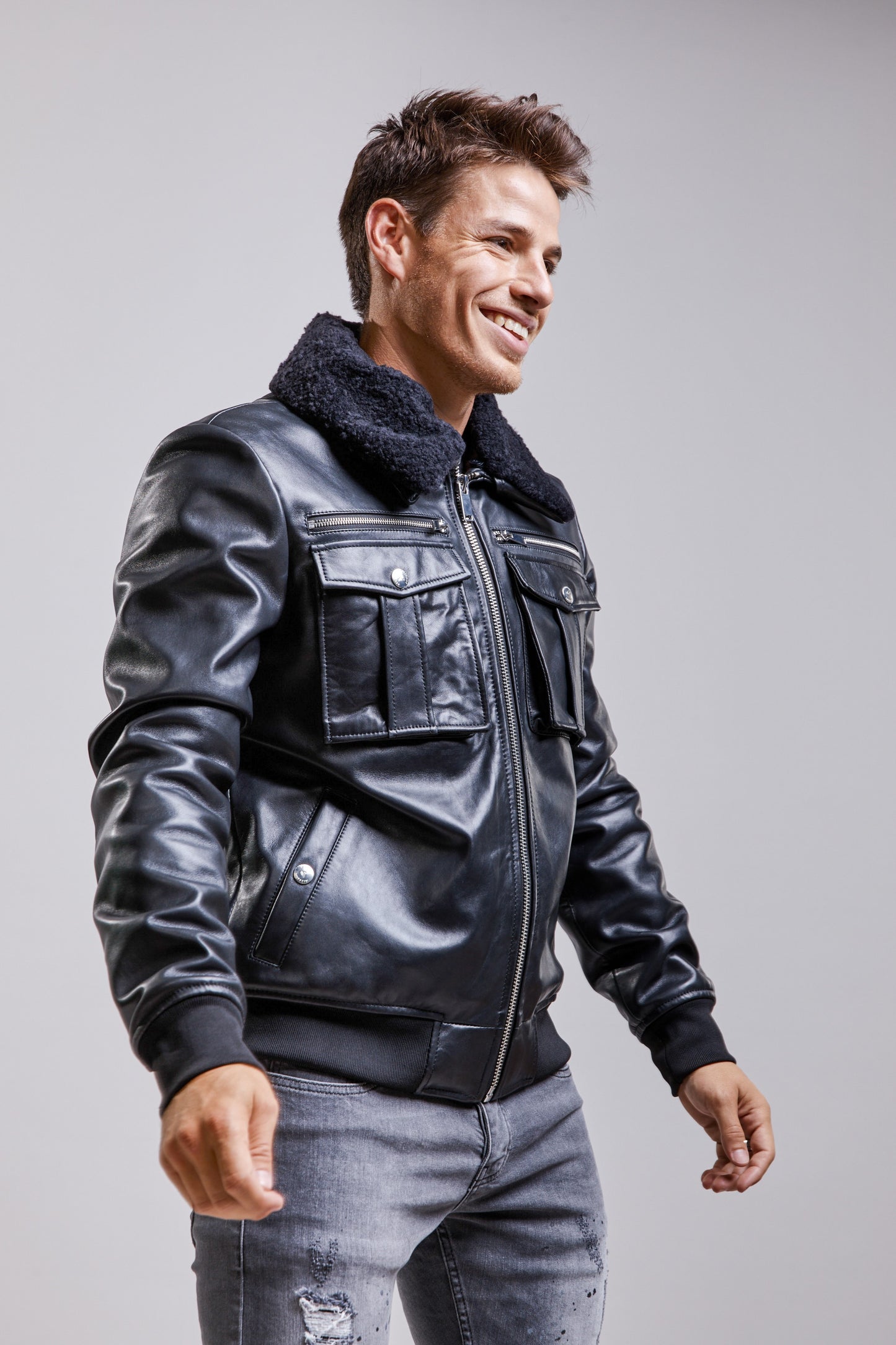 Blouson en cuir NEPHTA STAFFORD