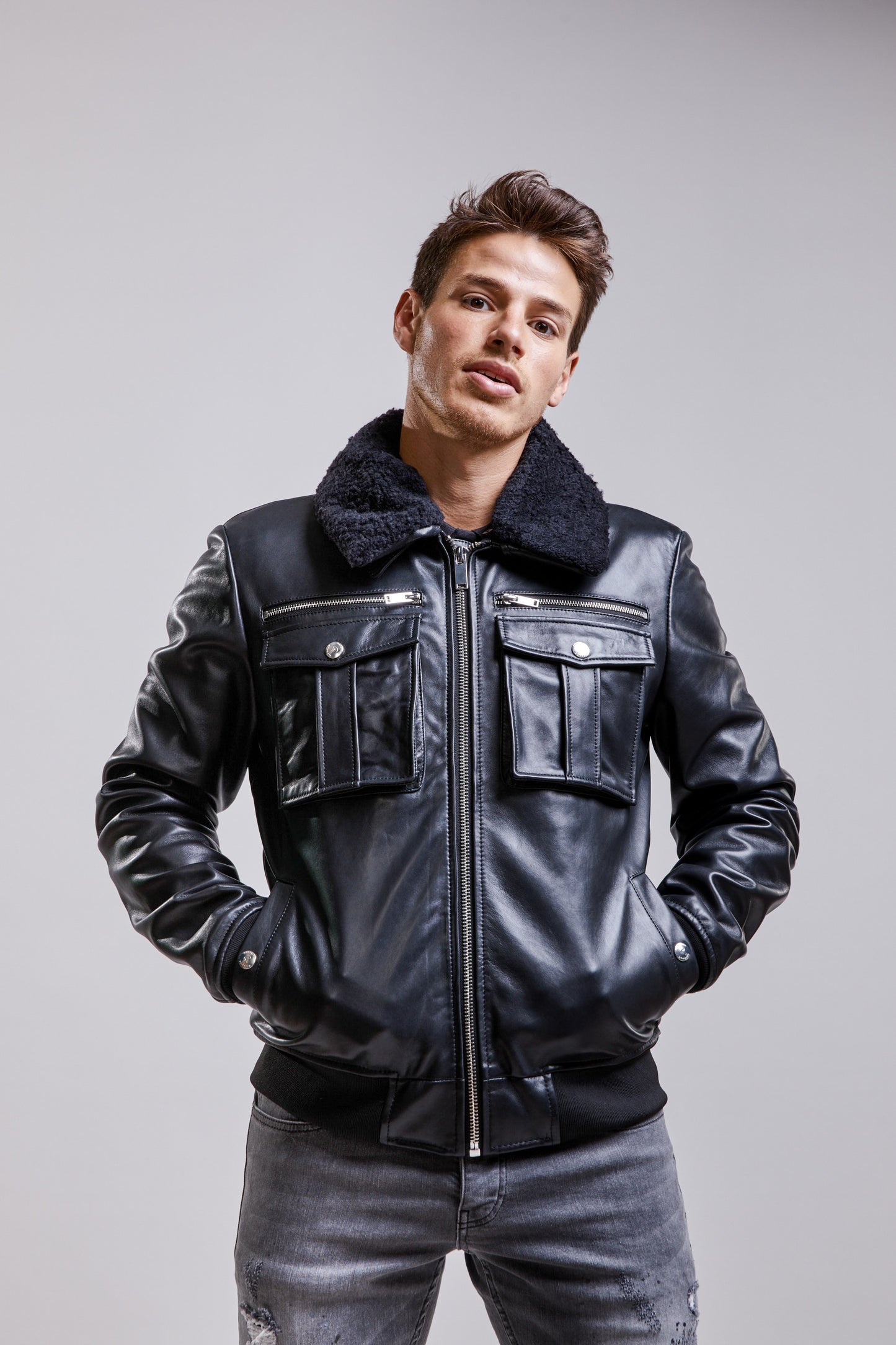 Blouson en cuir NEPHTA STAFFORD