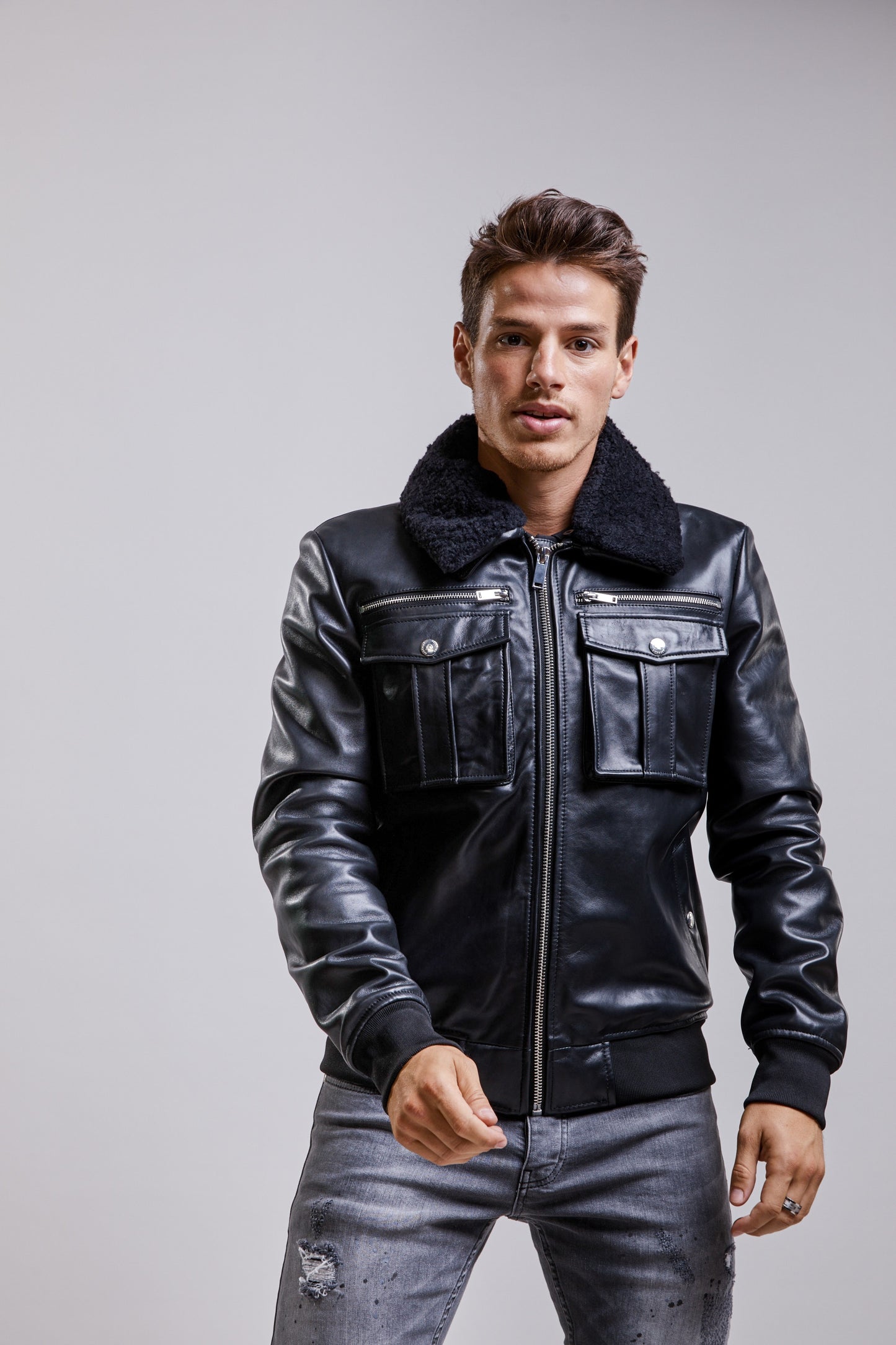 Blouson en cuir NEPHTA STAFFORD