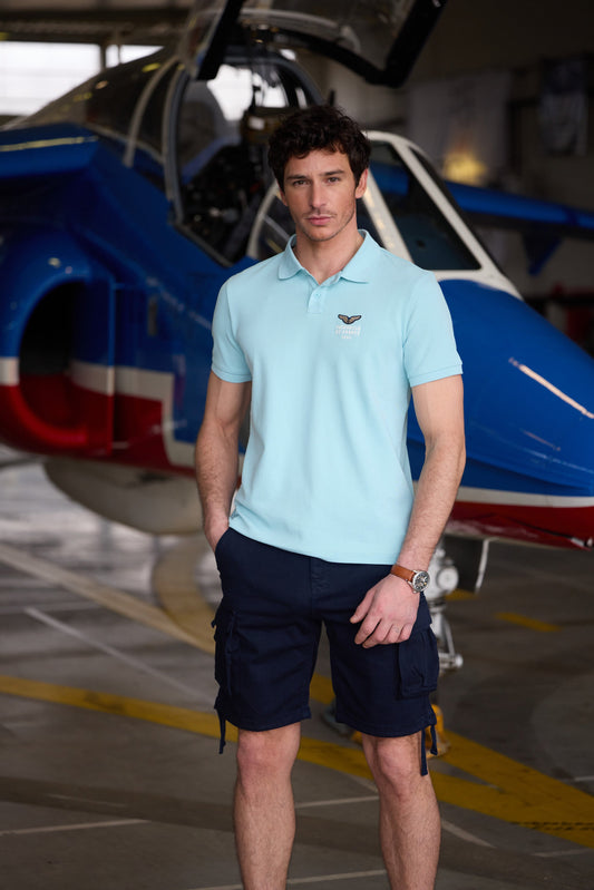 Polo bleu ciel FIRST CLUB
