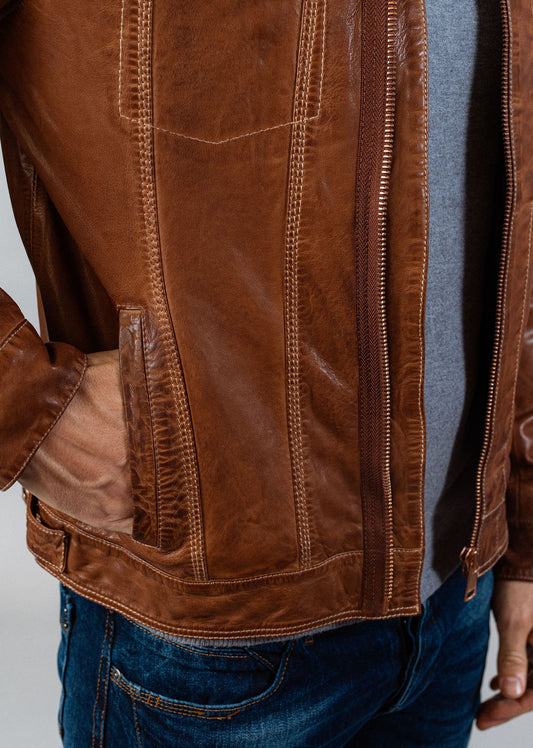 Veste en cuir PATROL RETRO