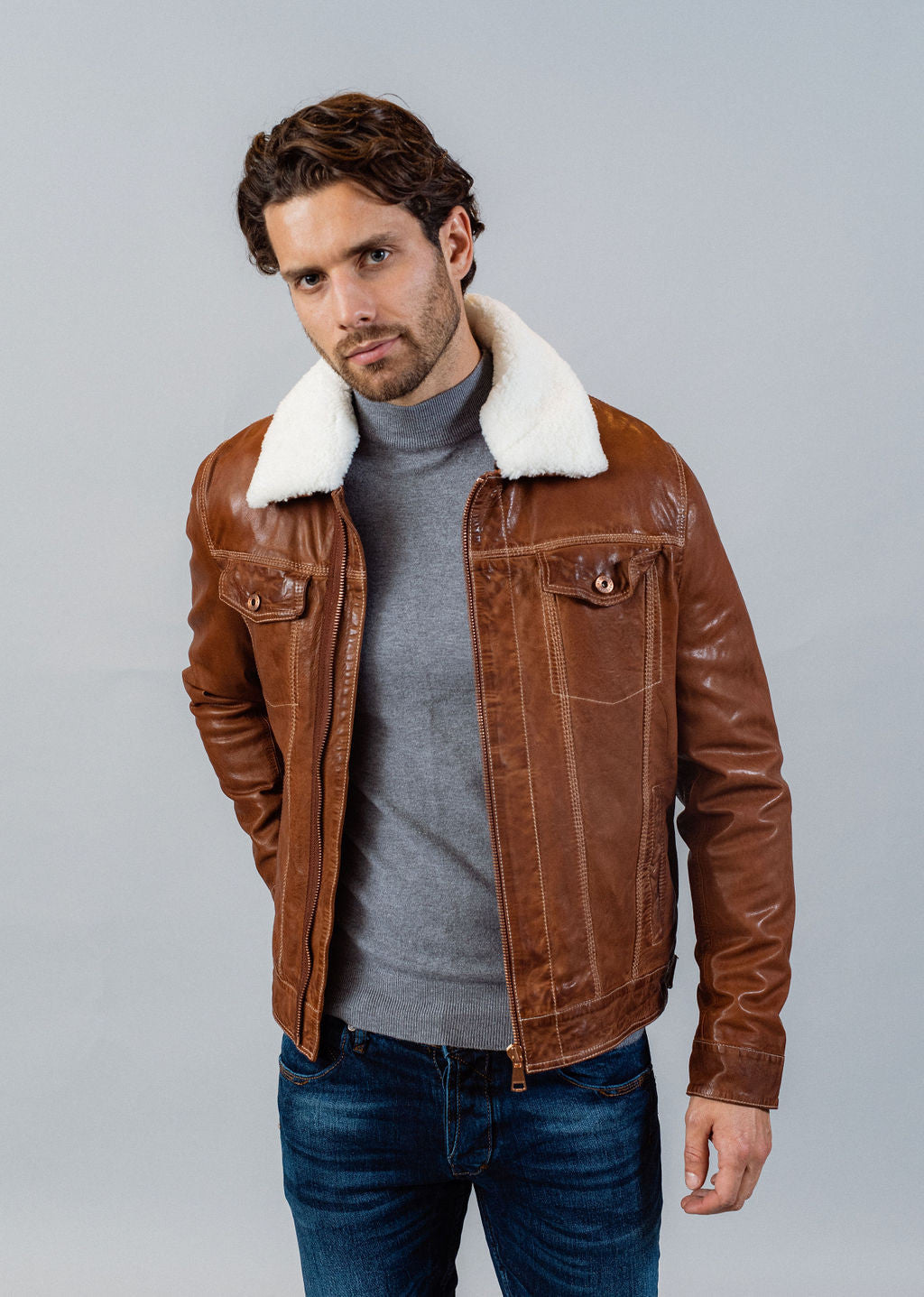 Veste en cuir PATROL RETRO