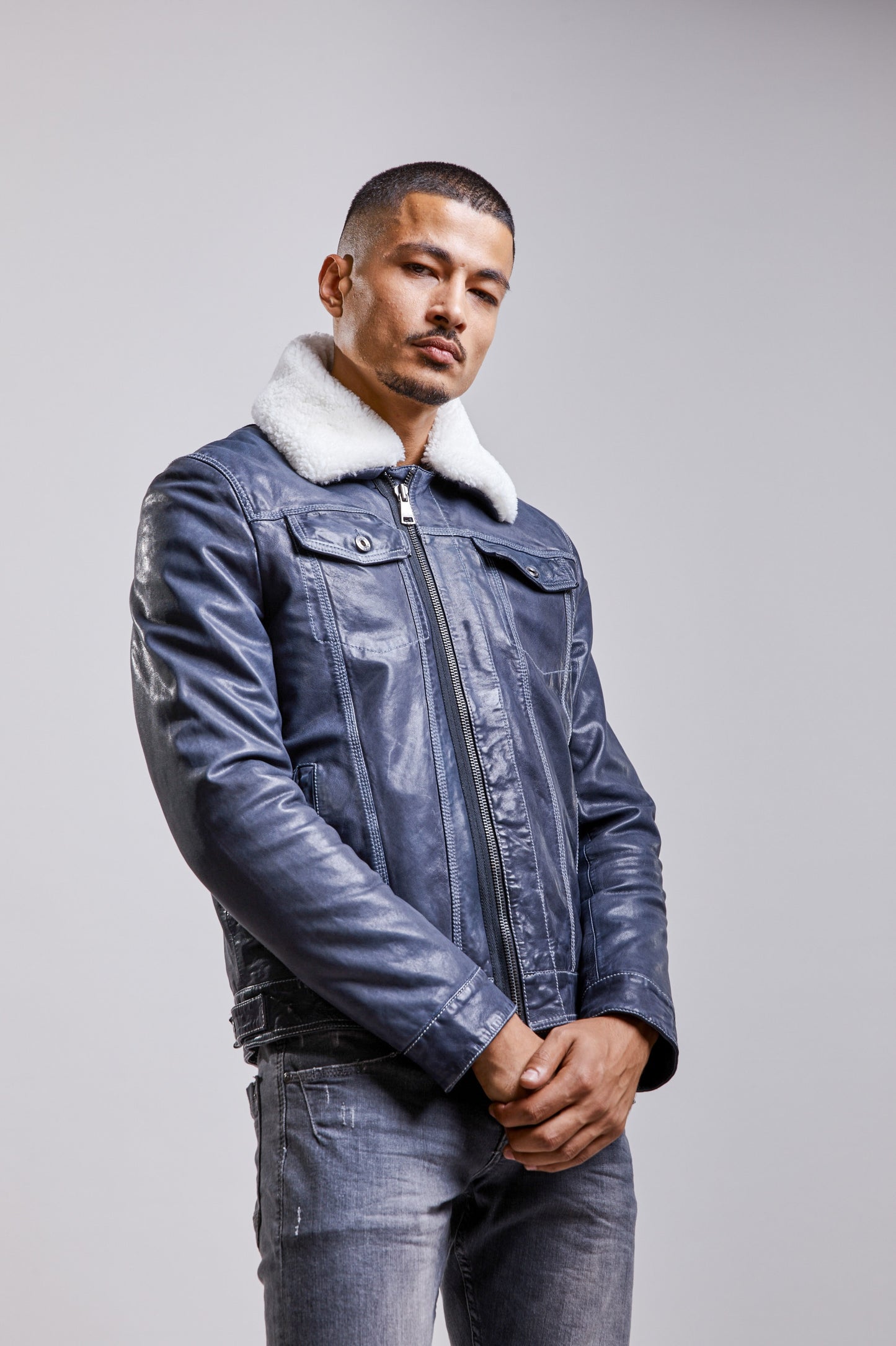 Veste en cuir PATROL RETRO
