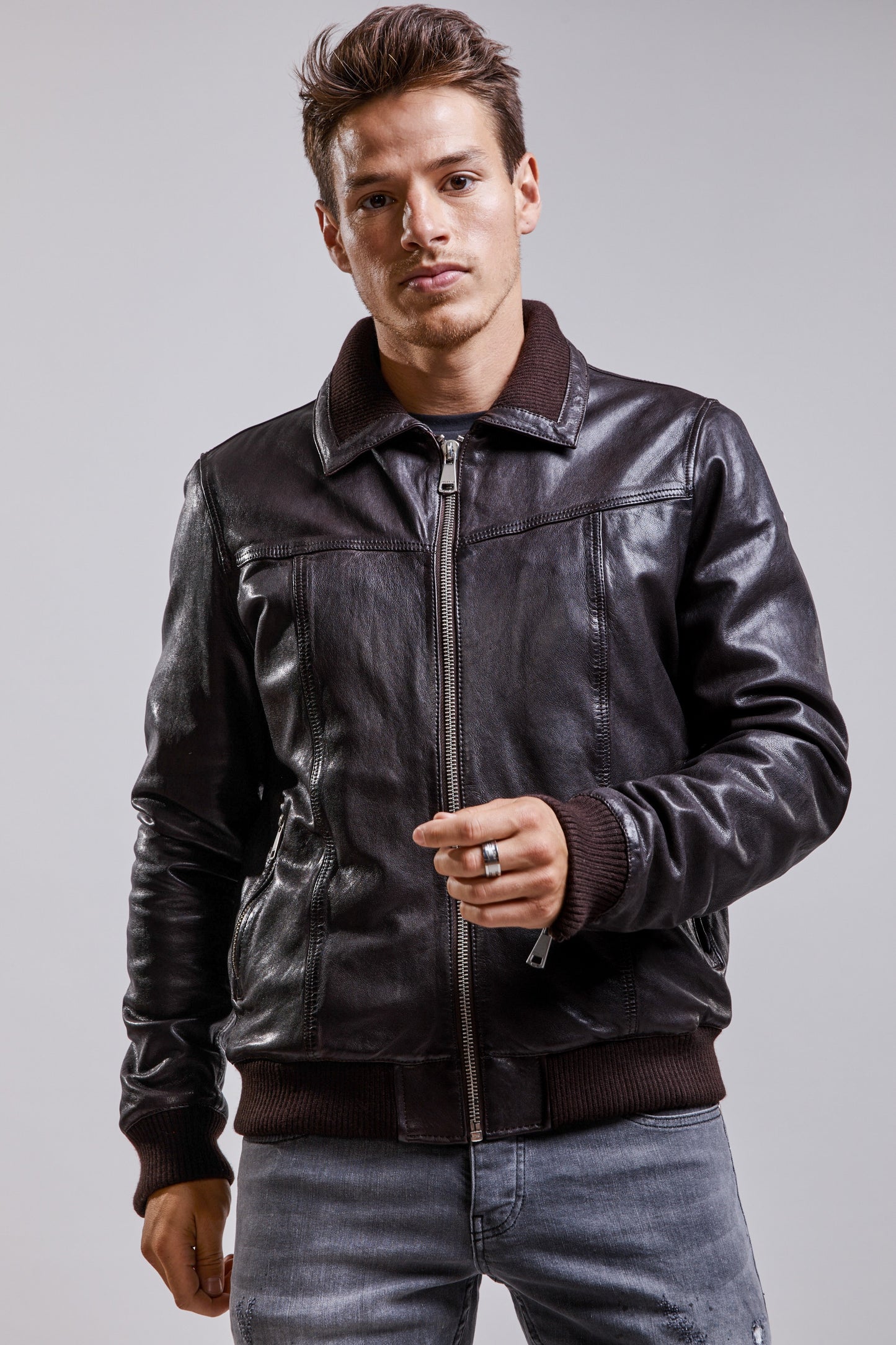 Blouson en cuir RUBBETS VOLGA