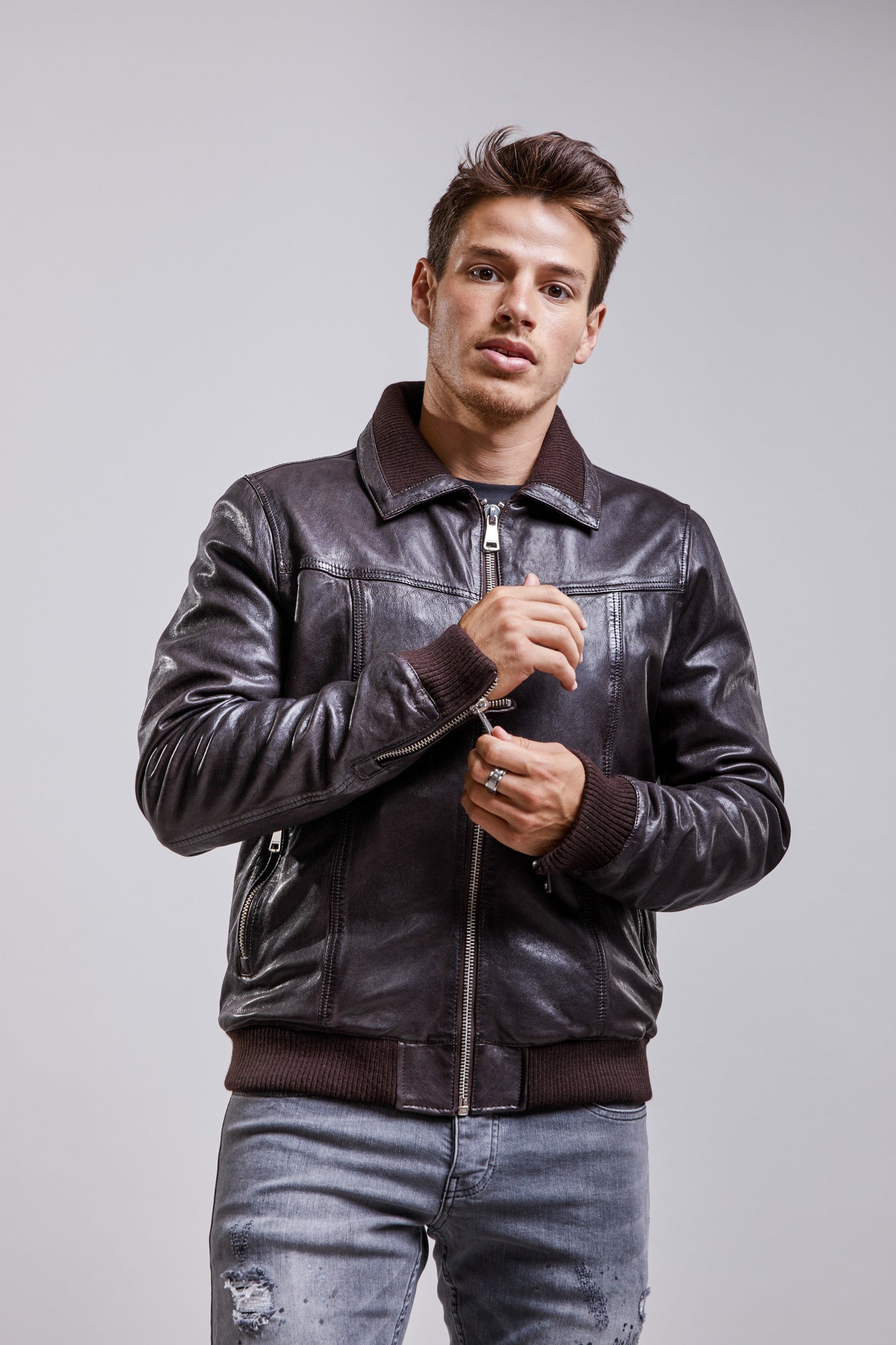 Blouson en cuir RUBBETS VOLGA