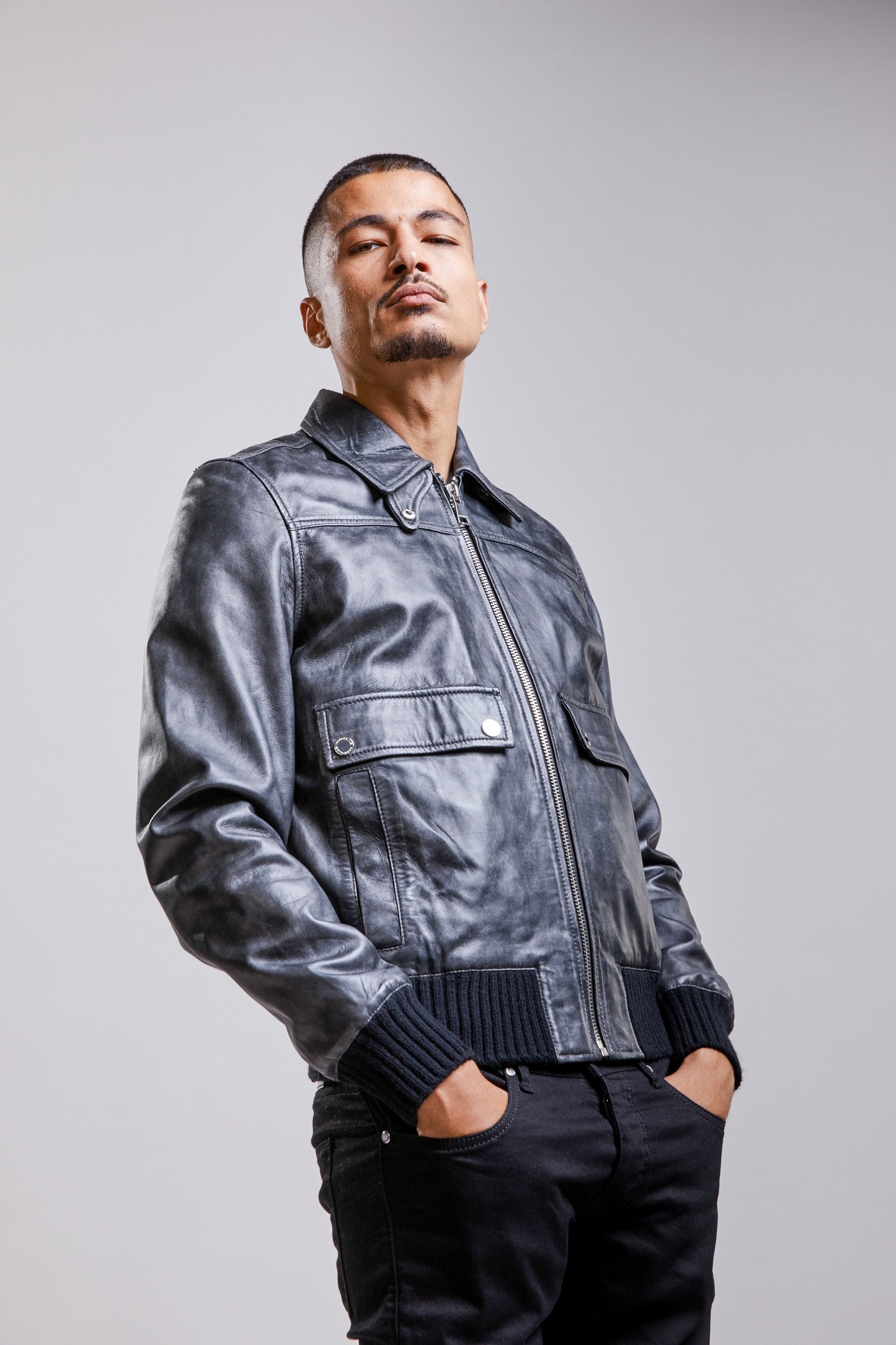 Blouson en cuir RUFF RUBOFF