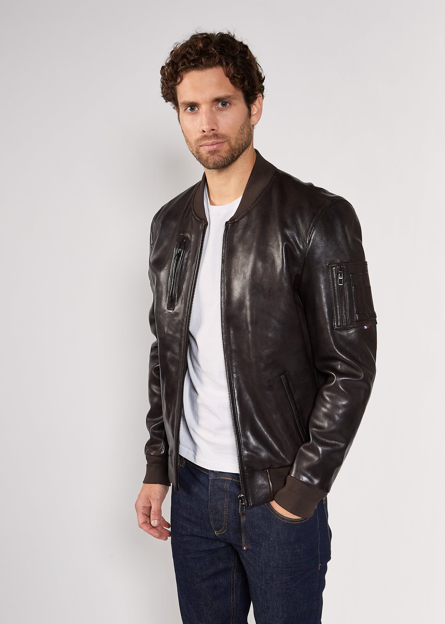 Blouson en cuir RICK ALPHA