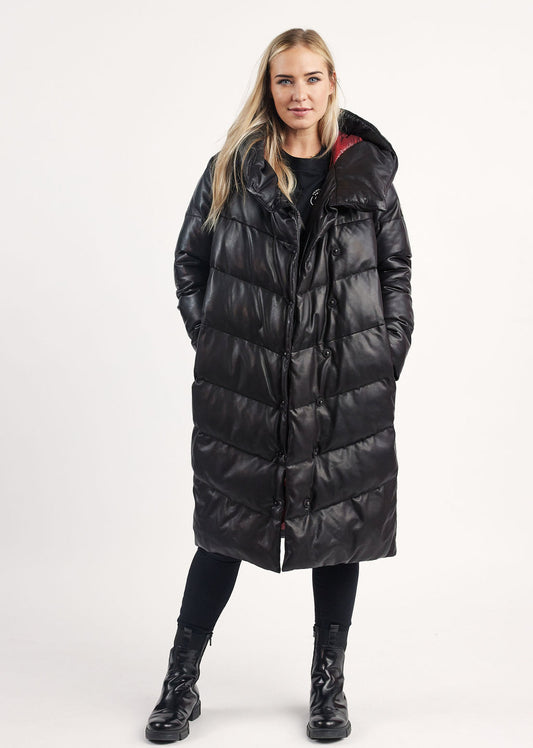 Doudoune en cuir ALICIA BRAXTON