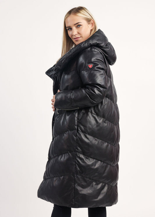 Doudoune en cuir ALICIA BRAXTON