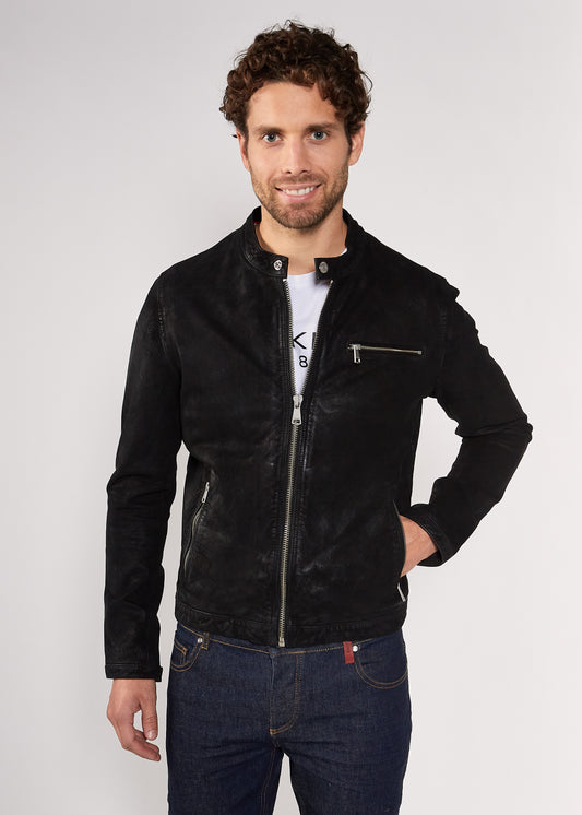 Veste en cuir ASTON ROSS