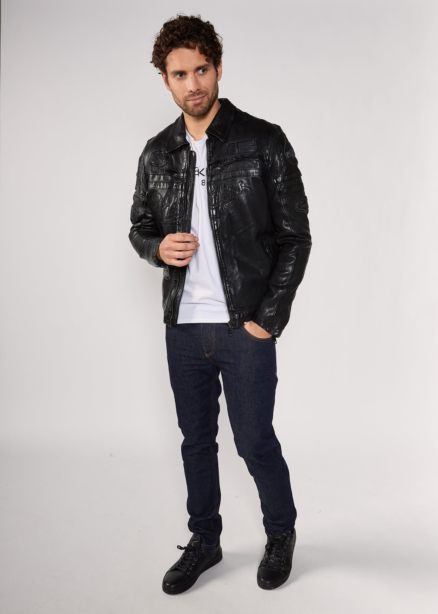 Veste en cuir CROSS BARCELONA