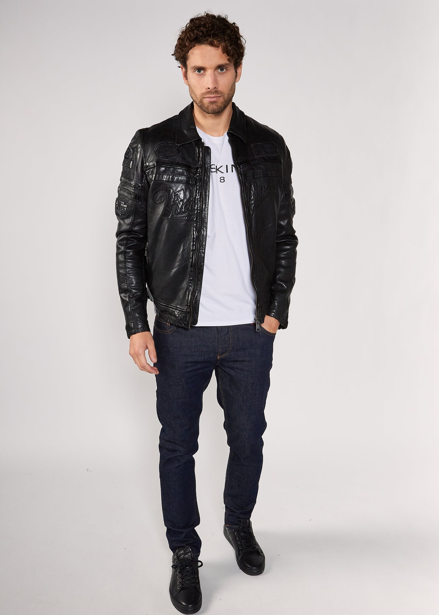 Veste en cuir CROSS BARCELONA