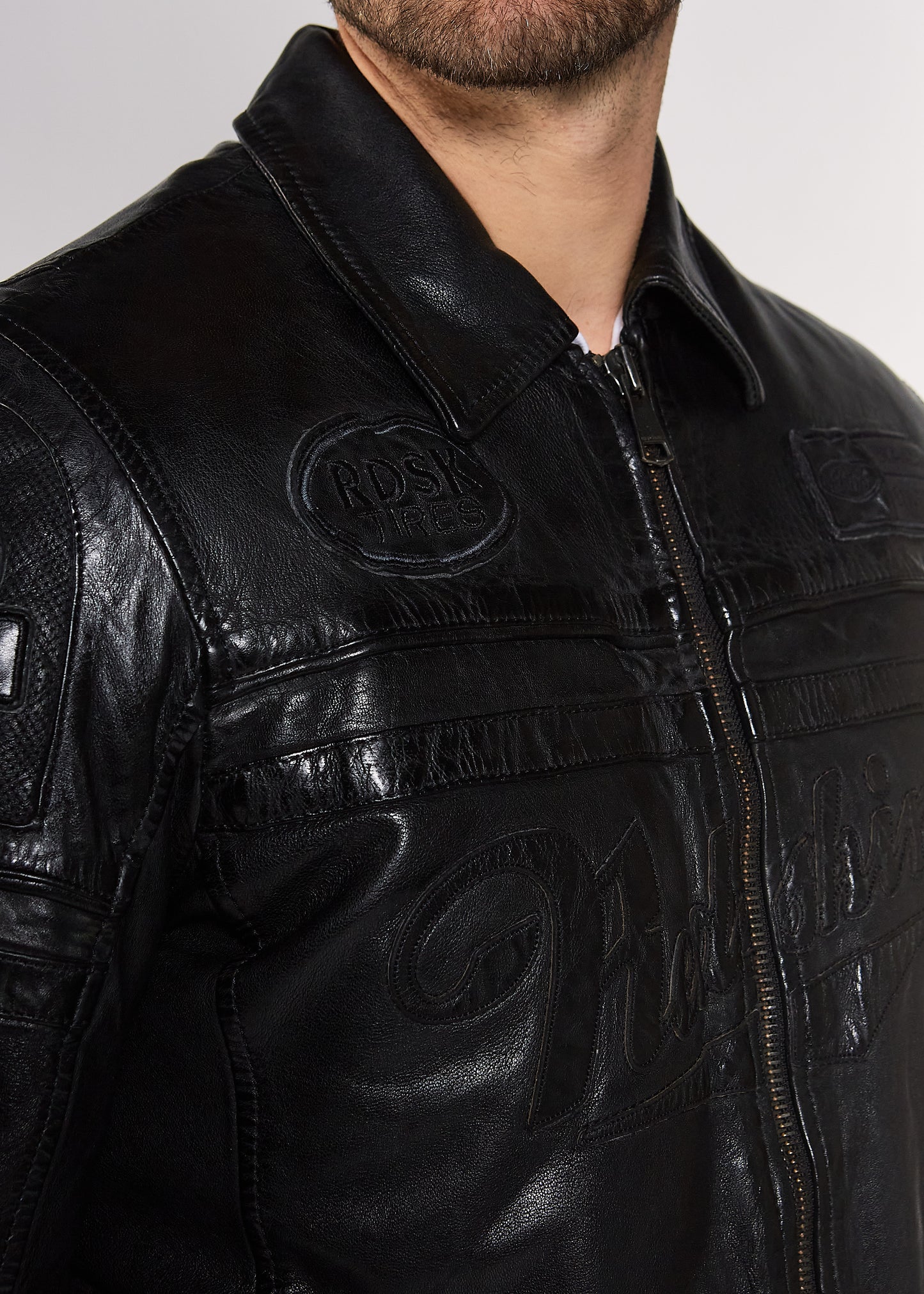 Veste en cuir CROSS BARCELONA