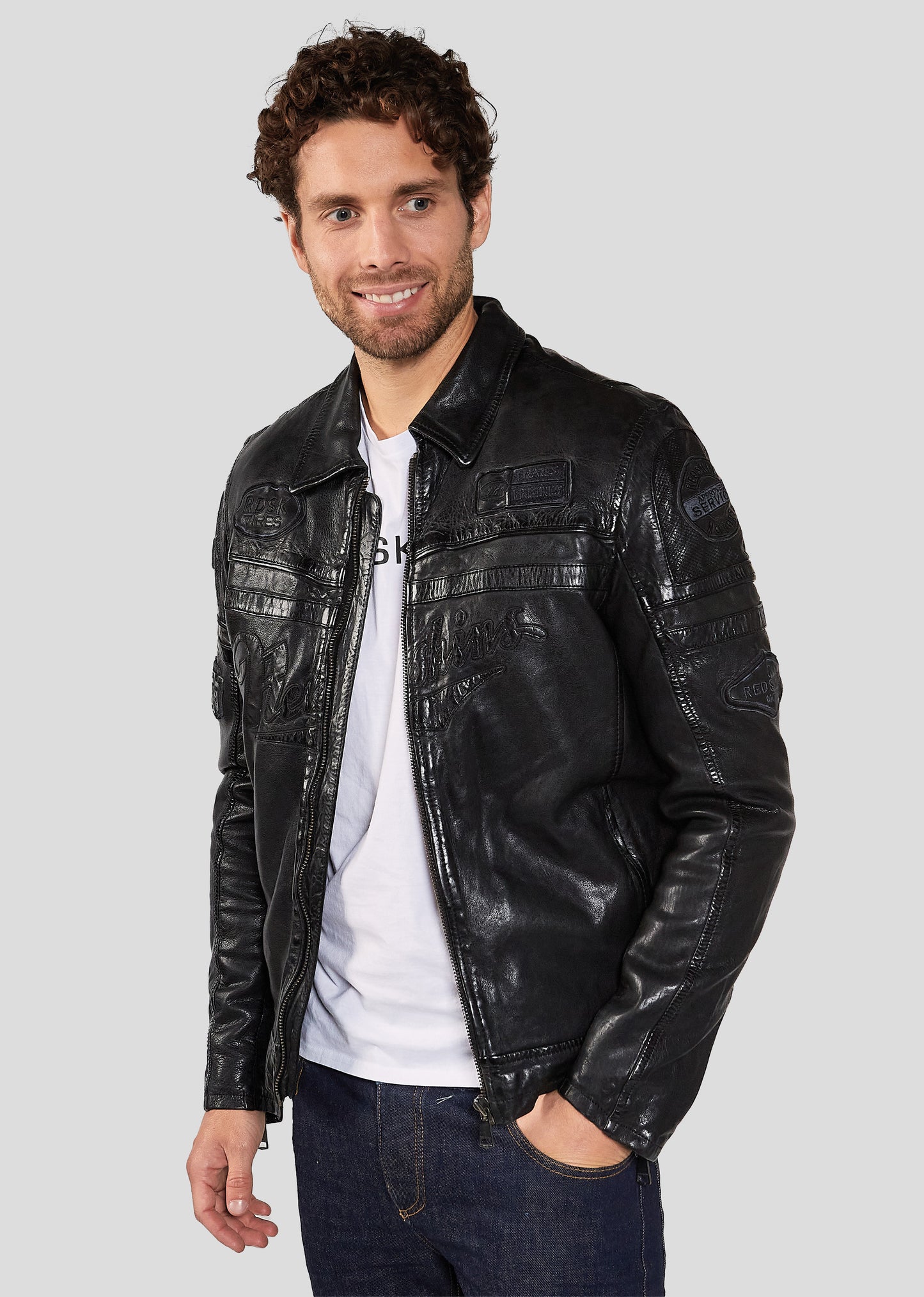 Veste en cuir CROSS BARCELONA