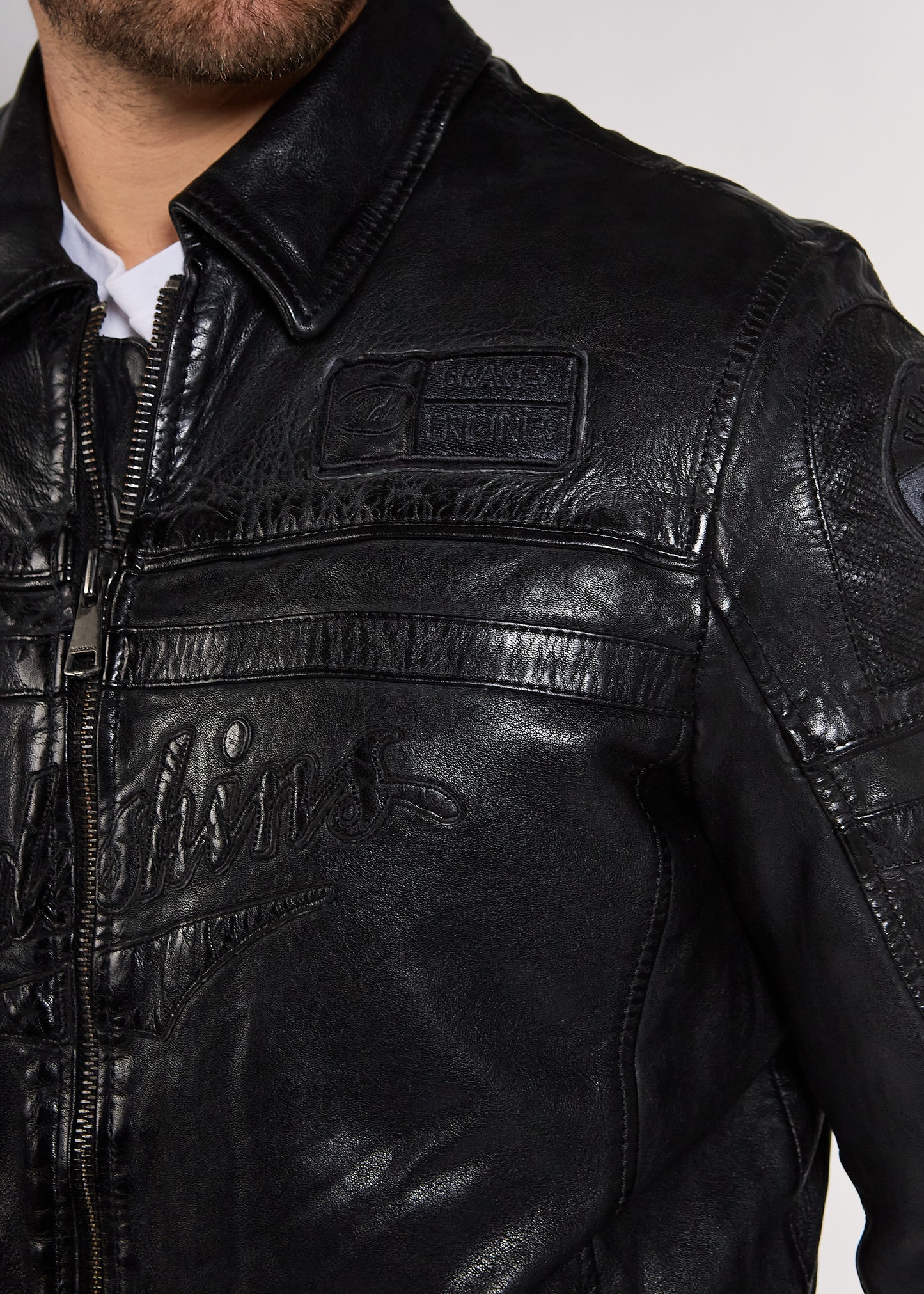 Veste en cuir CROSS BARCELONA
