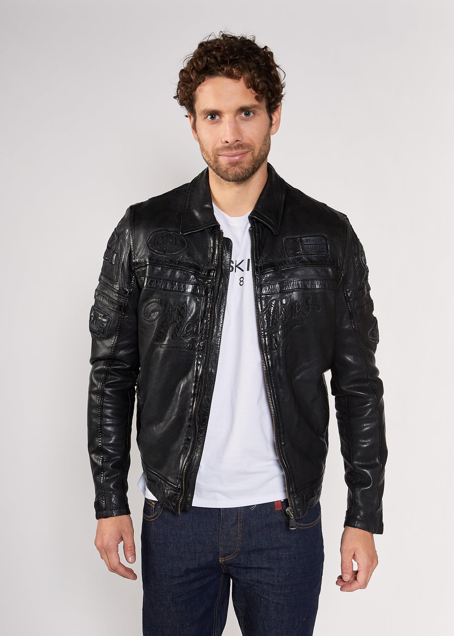 Veste en cuir CROSS BARCELONA