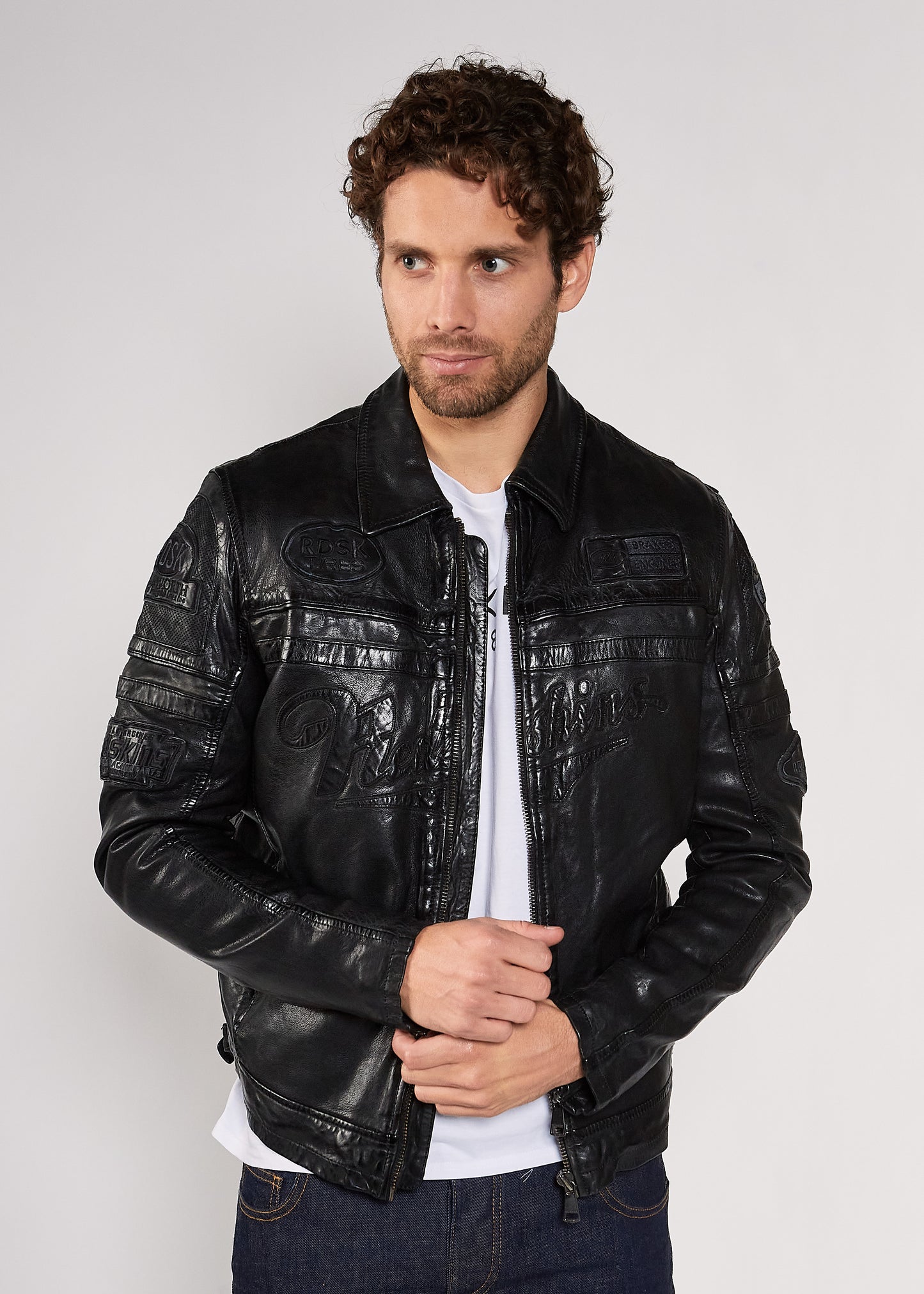 Veste en cuir CROSS BARCELONA