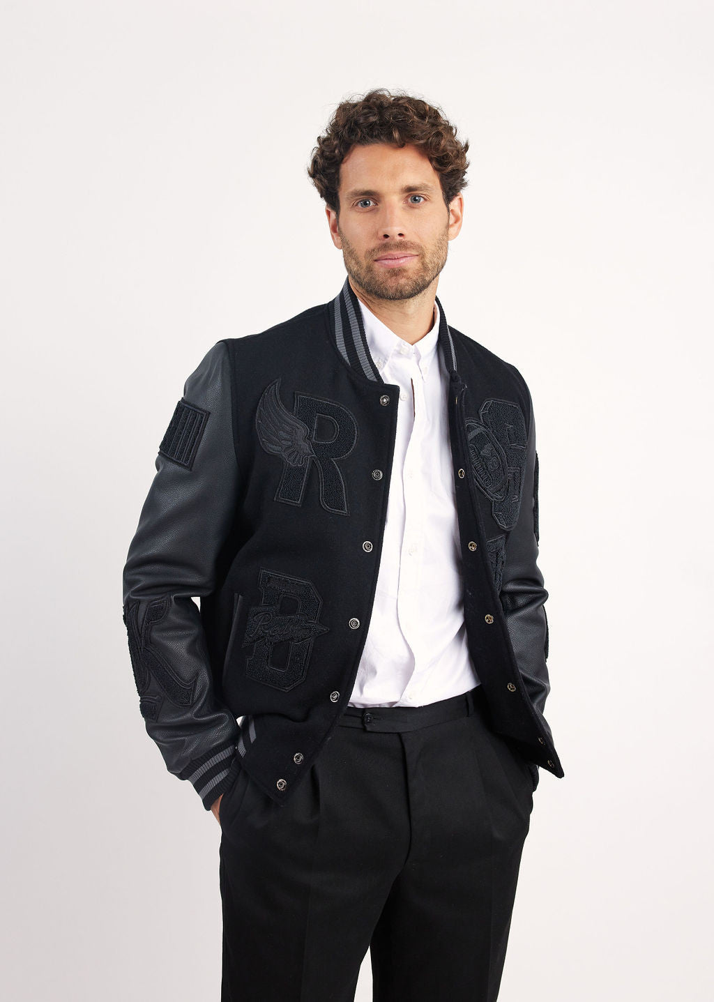 Blouson en cuir HARVARD HATCH