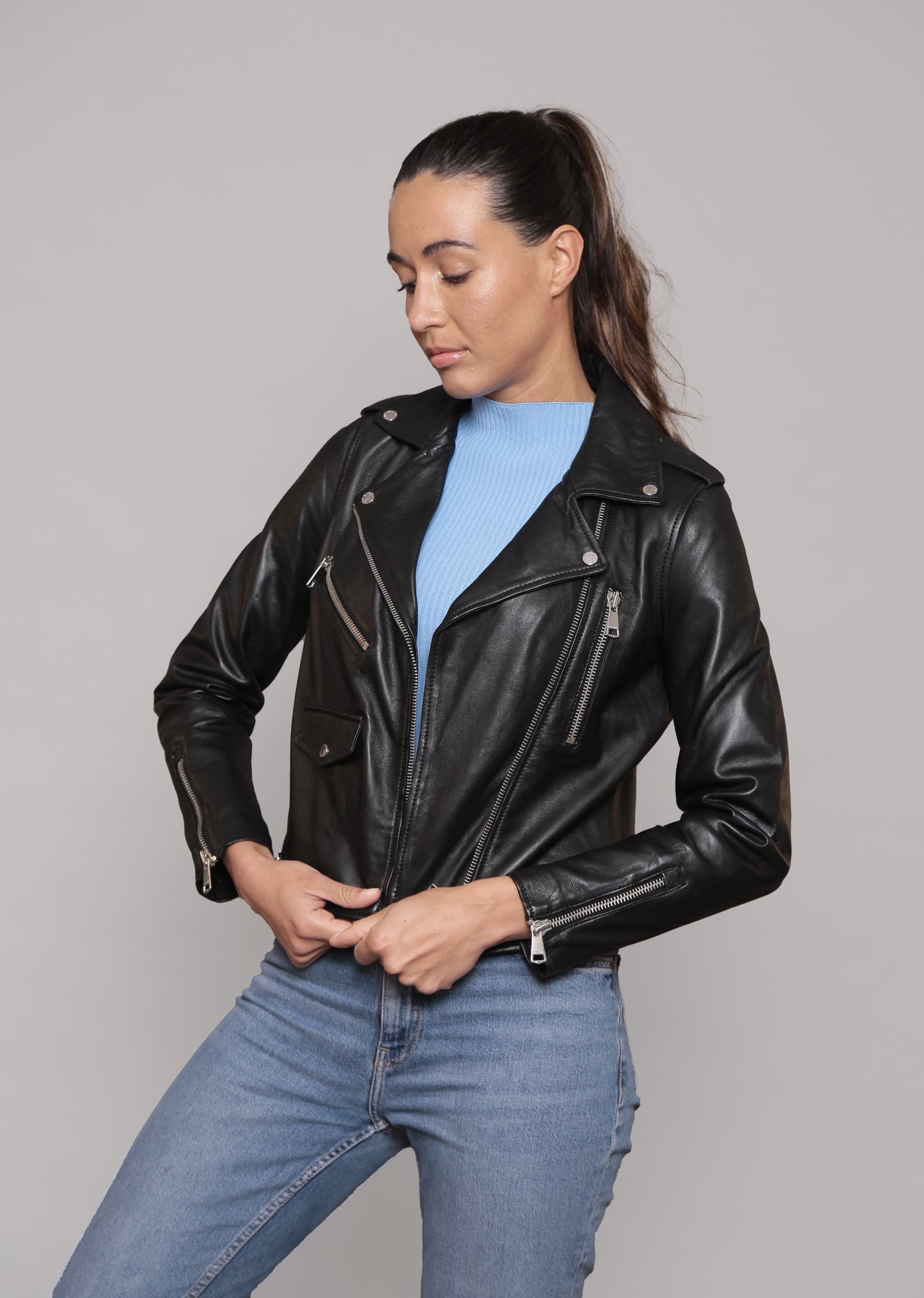 Veste en cuir JUTTA TRIPWAY