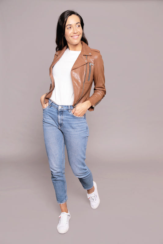 Veste en cuir JUTTA TRIPWAY