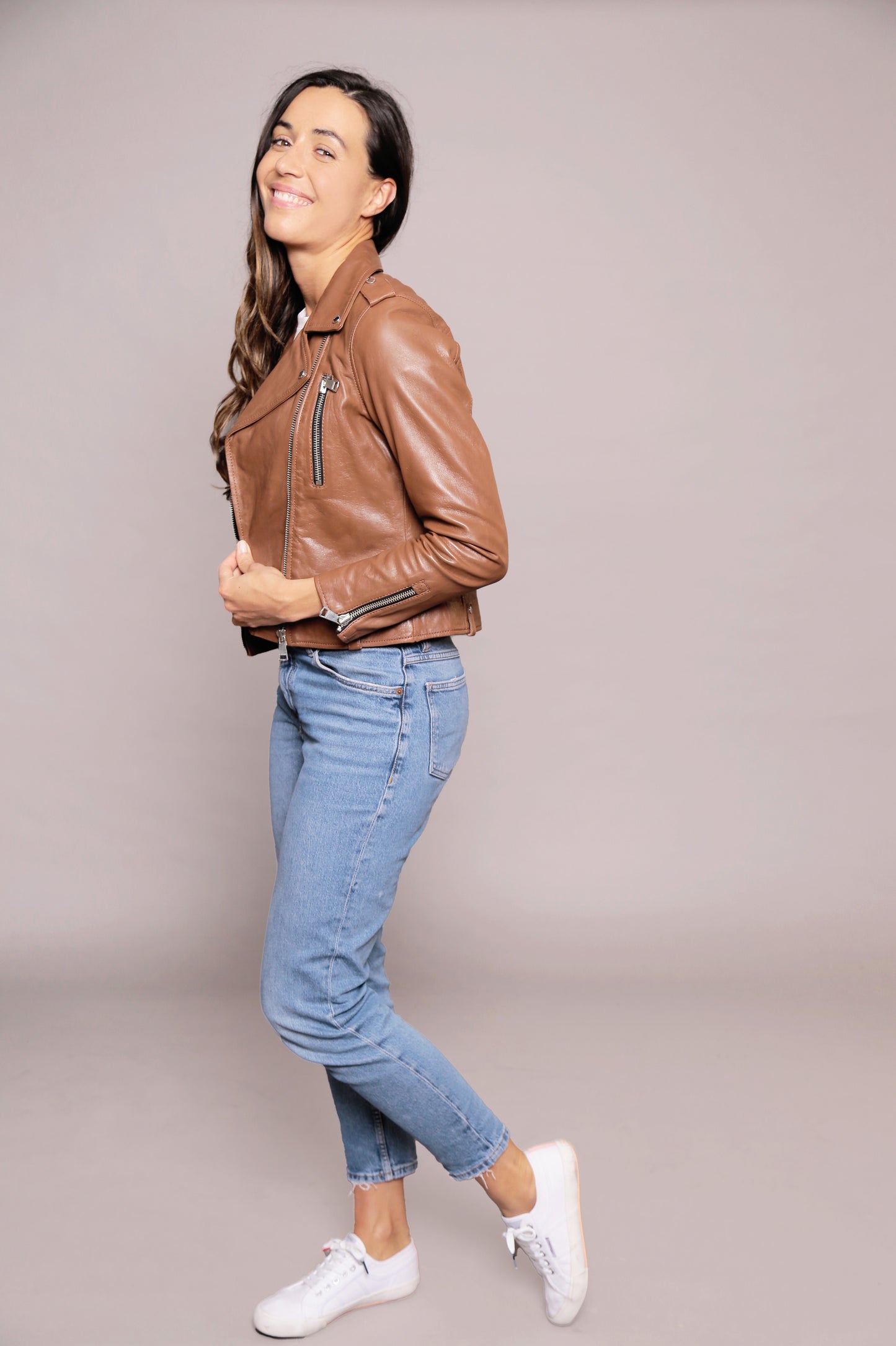 Veste en cuir JUTTA TRIPWAY