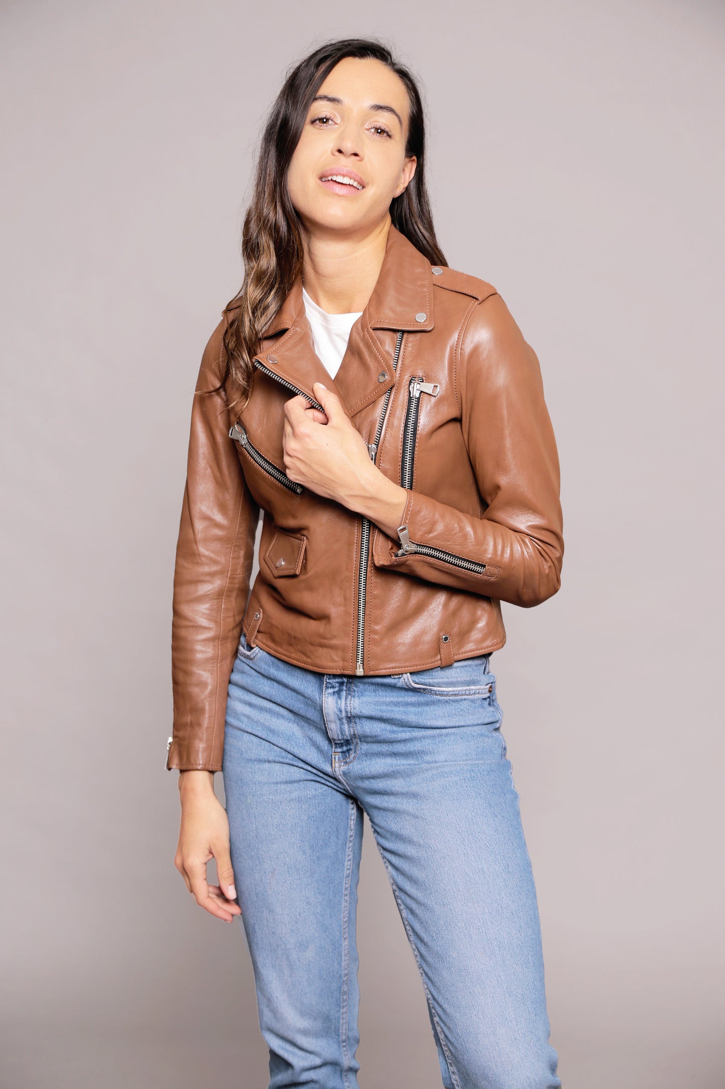 Veste en cuir JUTTA TRIPWAY