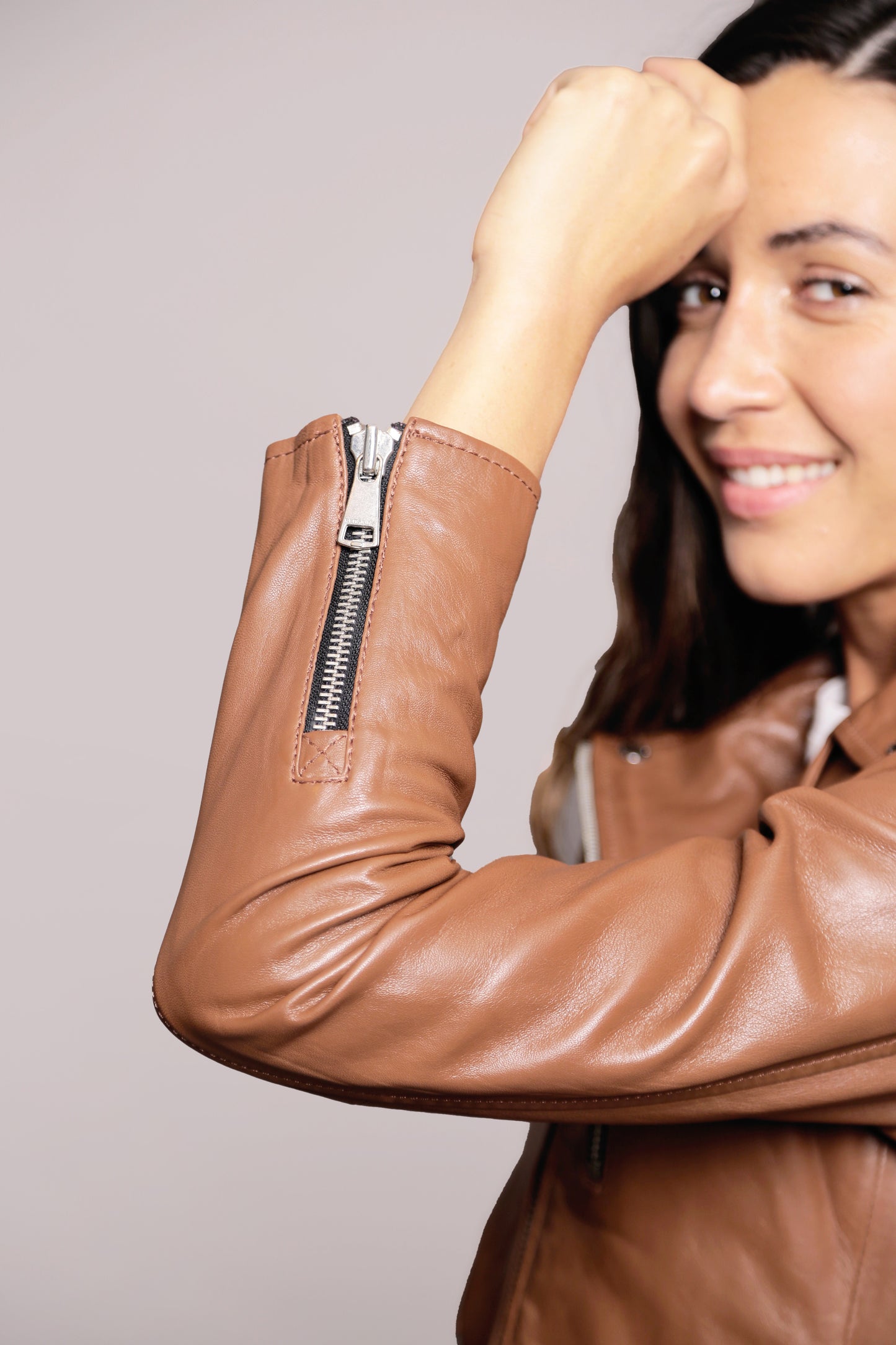 Veste en cuir JUTTA TRIPWAY