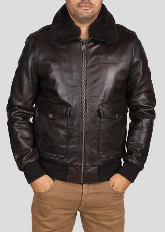 Blouson en cuir PATTON ARGUS