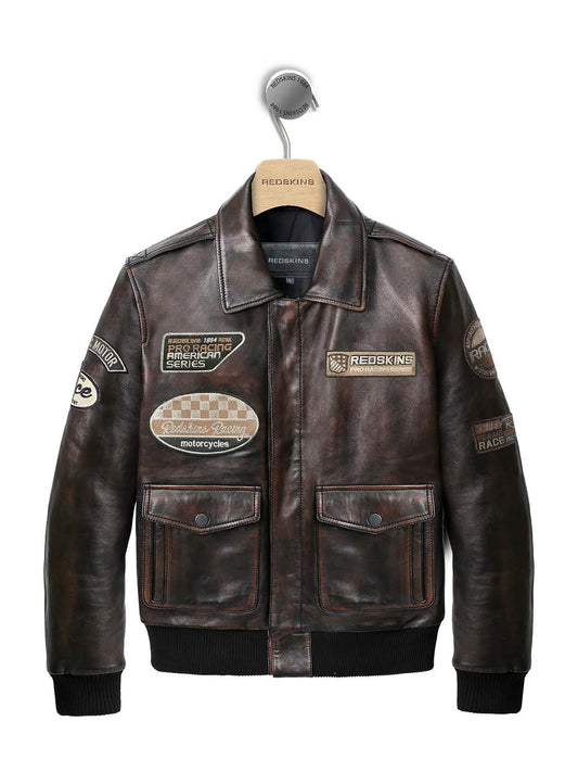 Veste en cuir RACER SILVERSTONE